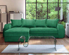 COLTAR MONZA , COLTAR CU SEZLONG INTERSCHIMBABIL EXTENSIBIL 2 LOCURI , 2 SPATII DE DEPOZITARE , 2 TABURETI INCLUSI