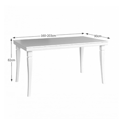 Kora ST masa dining, extensibilă , pin andersen, 160-203x90x82 cm