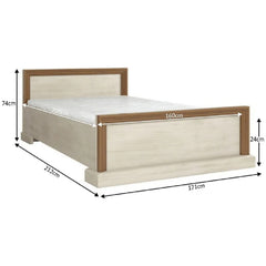 Royal L1 pat , pin nordic/stejar sălbatic, 160x200