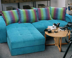 COLTAR MONZA , COLTAR CU SEZLONG INTERSCHIMBABIL EXTENSIBIL 2 LOCURI , 2 SPATII DE DEPOZITARE , 2 TABURETI INCLUSI