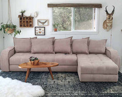 COLTAR MONZA , COLTAR CU SEZLONG EXTENSIBIL ,3 LOCURI + 2 LOCURI STANGA / DREAPTA , 2 TABURETI INCLUSI