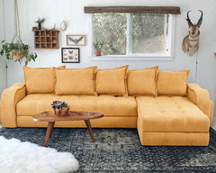 COLTAR MONZA , COLTAR CU SEZLONG EXTENSIBIL ,3 LOCURI + 2 LOCURI STANGA / DREAPTA , 2 TABURETI INCLUSI