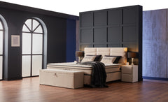 Pat tapitat cu somiera rabatabila, Infinity 160x200 cm