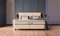 Pat tapitat cu somiera rabatabila, Infinity 160x200 cm