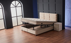 Pat tapitat cu somiera rabatabila, Infinity 160x200 cm