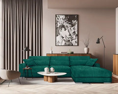 COLTAR SALIA , COLTAR CU SEZLONG EXTENSIBIL , 3 LOCURI , SPATIU DE DEPOZITARE , TETIERE REGLABILE