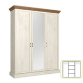 Royal S3D dulap cu 3 usi , pin nordic/ stejar sălbatic