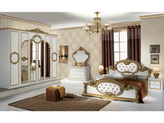 DORMITOR BAROCCO BIANCO GOLD