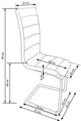 SCAUN K132 ALB/NEGRU