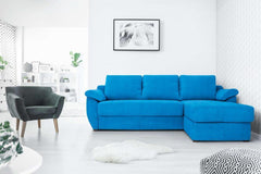 COLTAR ROMA , COLTAR CU SEZLONG EXTENSIBIL , 2 LOCURI , 2 SPATII DE DEPOZITARE , SALTEA TIP RELAXA